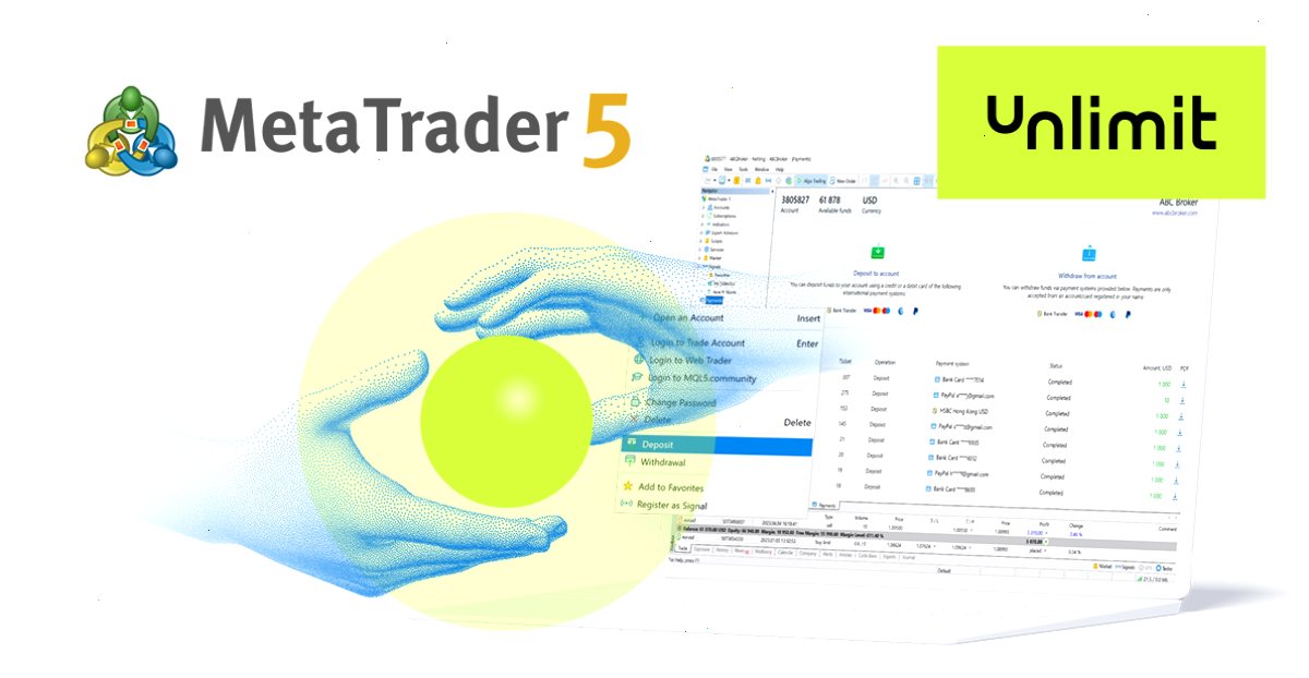 MetaTrader 5内置支付功能添加新提供商 - Unlimit